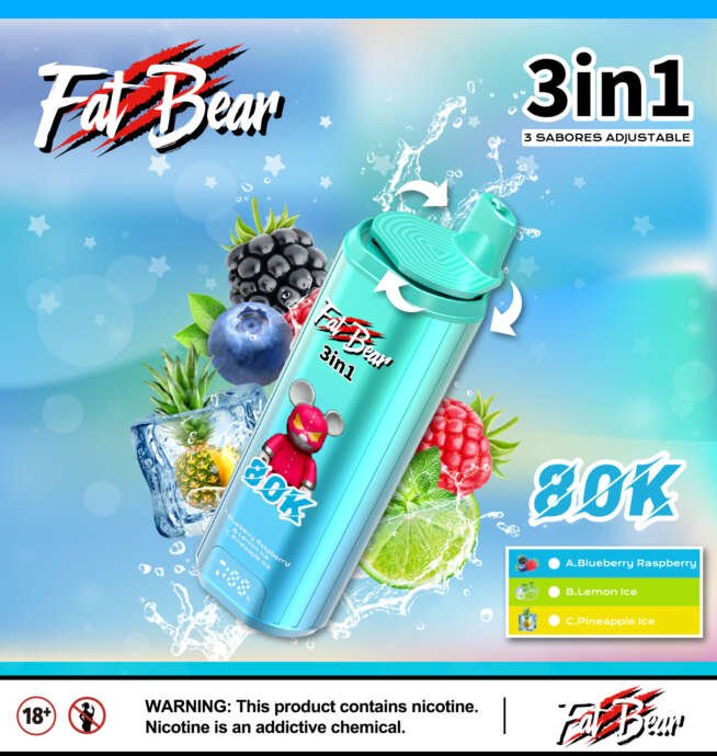 Aivono FATBEAR 80K – Vape Jetable XXL Saveurs