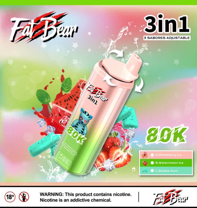 Aivono FATBEAR 80K – Vape Jetable XXL Saveurs