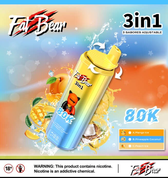 Aivono FATBEAR 80K – Vape Jetable XXL Saveurs