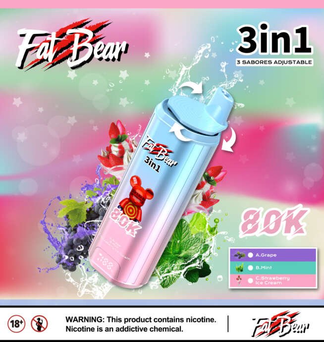 Aivono FATBEAR 80K – Vape Jetable XXL Saveurs