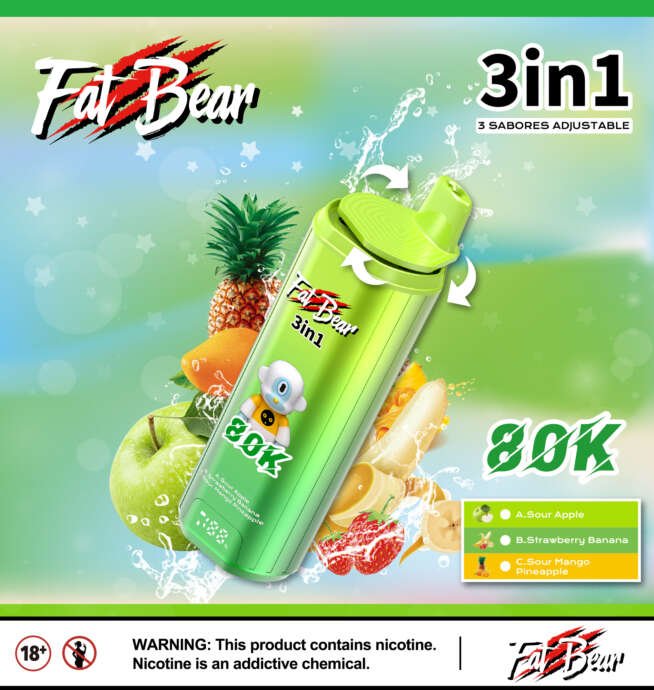 Aivono FATBEAR 80K – Vape Jetable XXL Saveurs