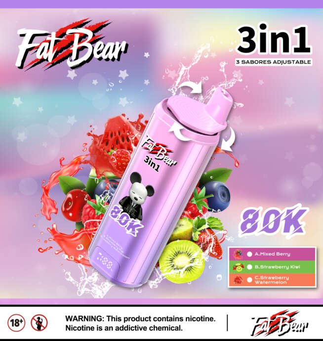 Aivono FATBEAR 80K – Vape Jetable XXL Saveurs