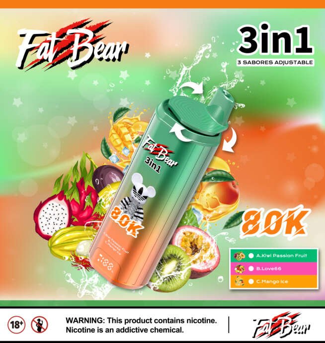 Aivono FATBEAR 80K – Vape Jetable XXL Saveurs
