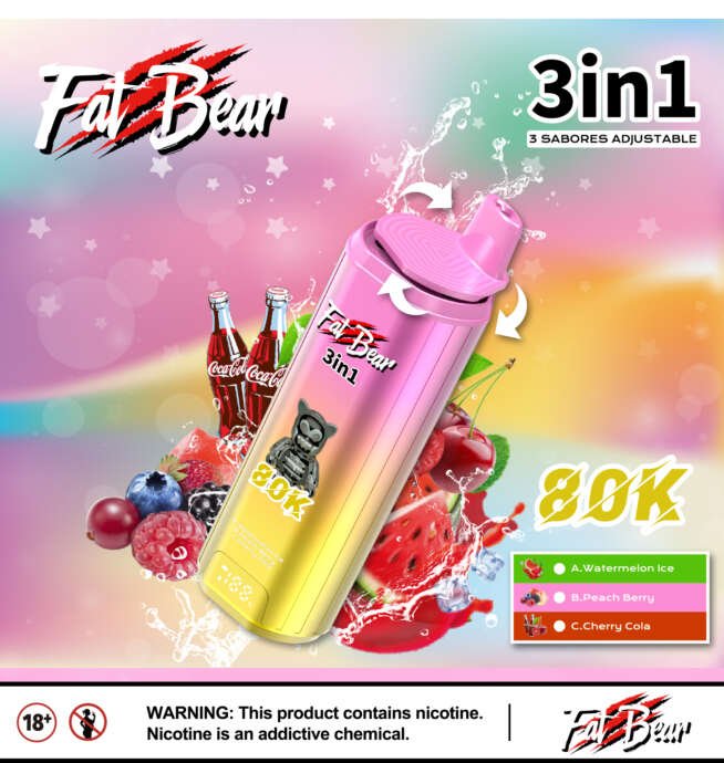 Aivono FATBEAR 80K – Vape Jetable XXL Saveurs