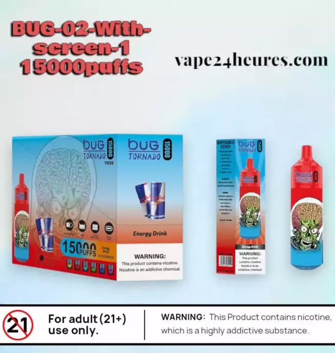 BUG-02 Disposable 15000 Puffs with LED Display