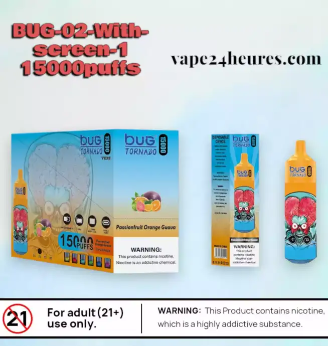 BUG-02 Disposable 15000 Puffs with LED Display