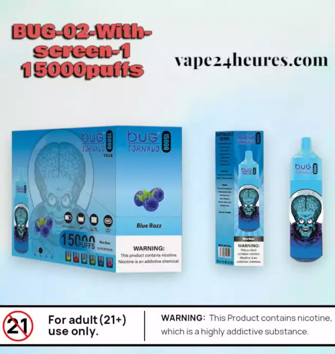 BUG-02 Disposable 15000 Puffs with LED Display