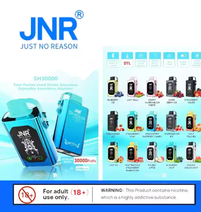 JNR Shisha Box 30000 Puffs – Vape Ultra Endurante
