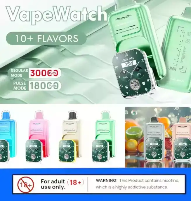 JNR Vape Watch 30000 Puffs – Vape Montre Intelligente