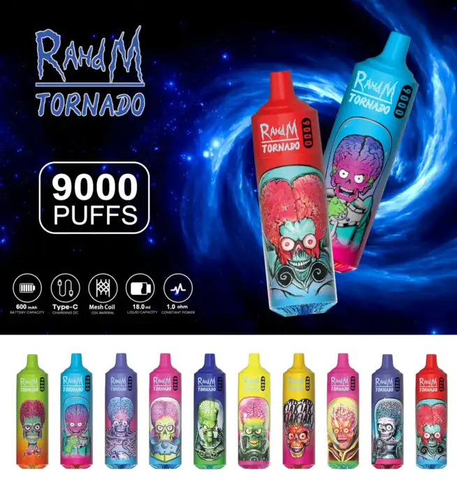 RAHDM Tornado K16 9000 boccate - Vaporizzazione intensa