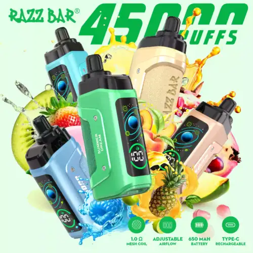 Razz Bar 45000 Puffs – Vape Jetable XXL