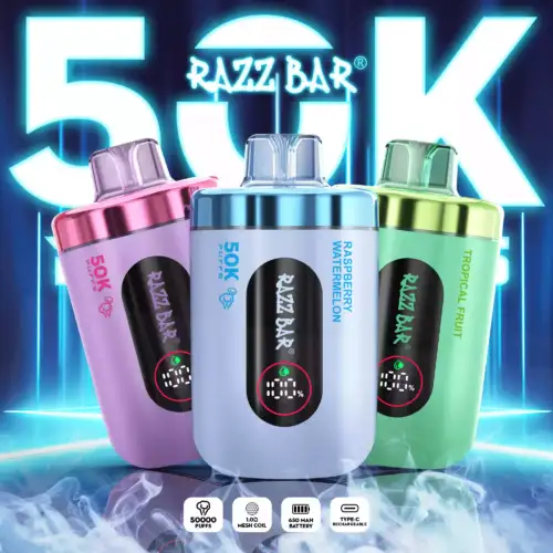 Razz Bar 50K Puffs – Vape XXL Saveurs Fruitées