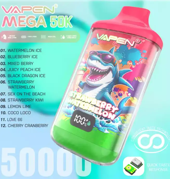 VAPEN MEGA 50K – Vape Puissante & Durable