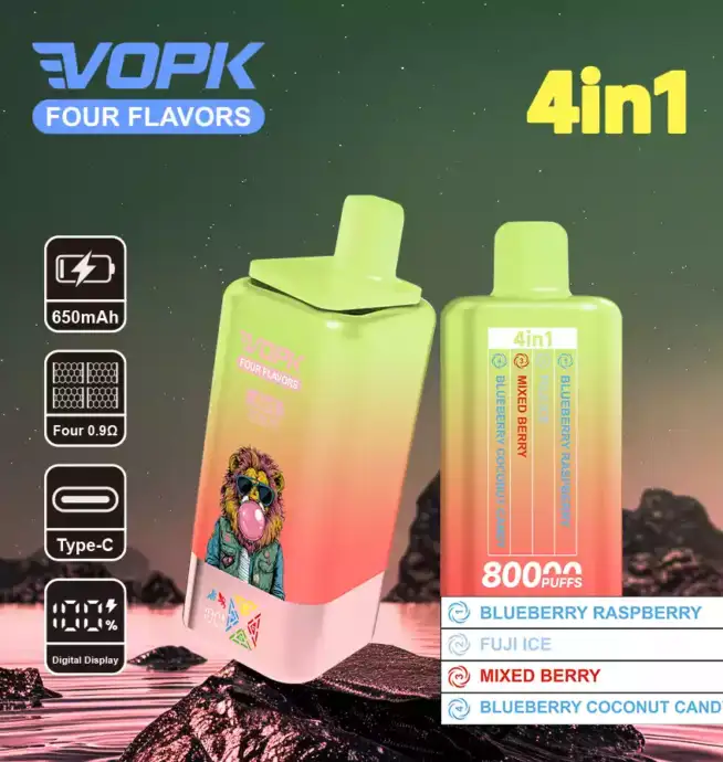 VOPK Four Flavors 80000 Puffs – Vape Multi-saveurs Puissante