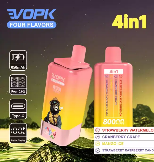 VOPK Four Flavors 80000 Puffs – Vape Multi-saveurs Puissante