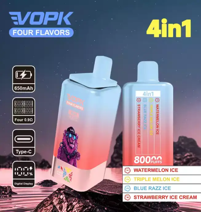 VOPK Four Flavors 80000 Puffs – Vape Multi-saveurs Puissante