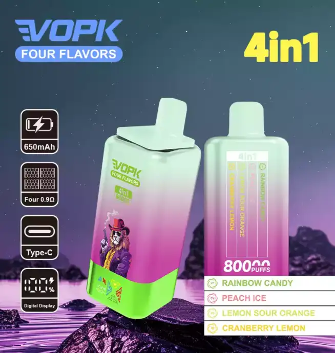 VOPK Four Flavors 80000 Puffs – Vape Multi-saveurs Puissante