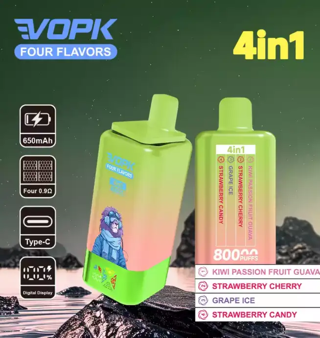 VOPK Four Flavors 80000 Puffs – Vape Multi-saveurs Puissante