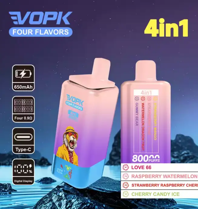 VOPK Four Flavors 80000 Puffs – Vape Multi-saveurs Puissante