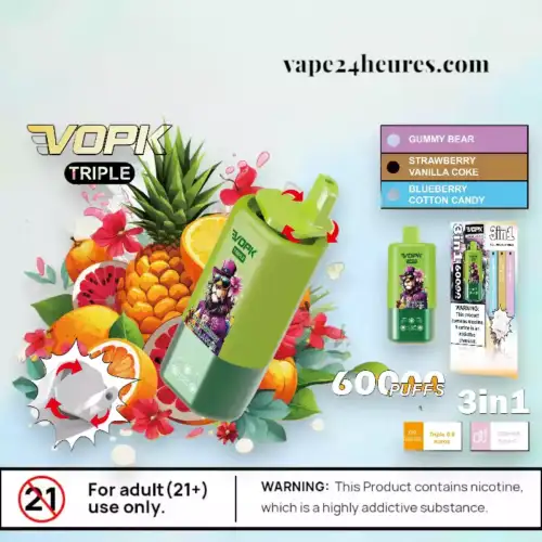 VOPK TRIPE 60000 Puffs – Vape Triple Saveur