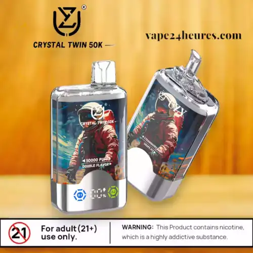 Vape Jetable UZY Crystal Twin 50000 Puffs