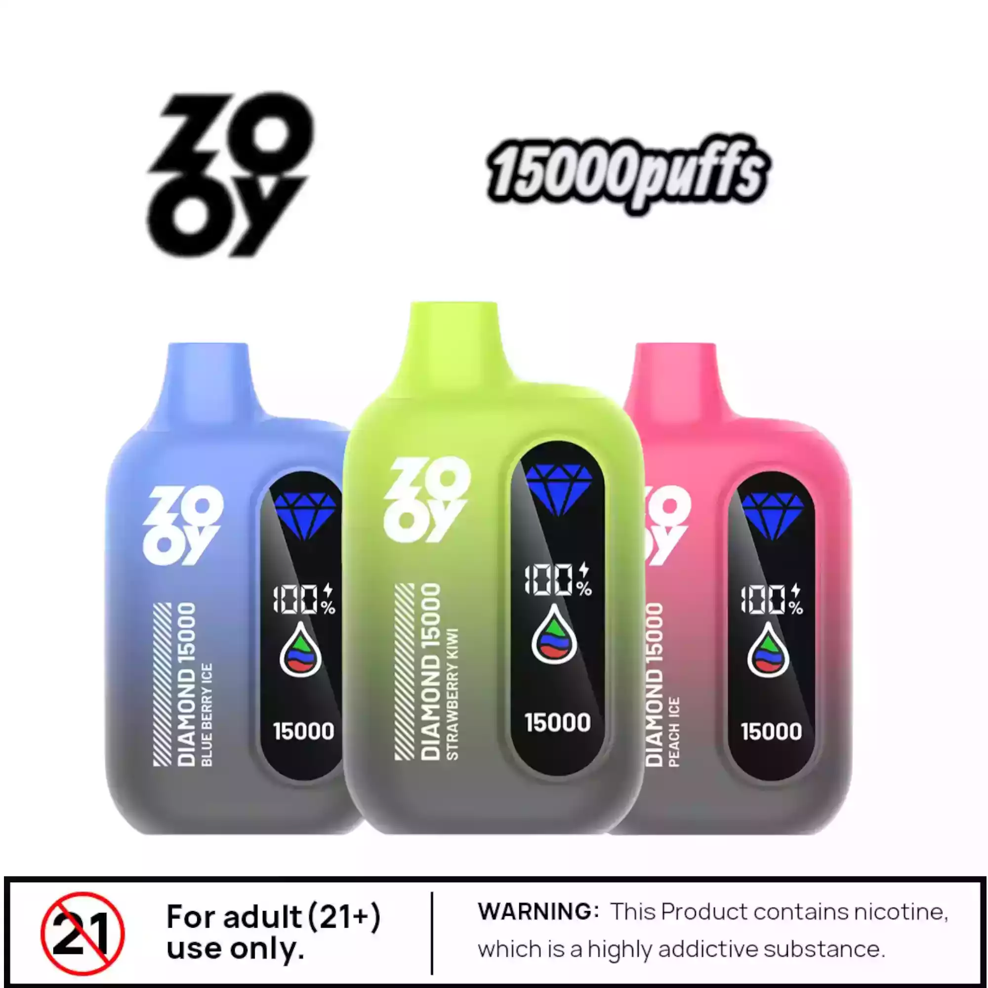 Zooy Diamond 15000 – Vape Premium LED